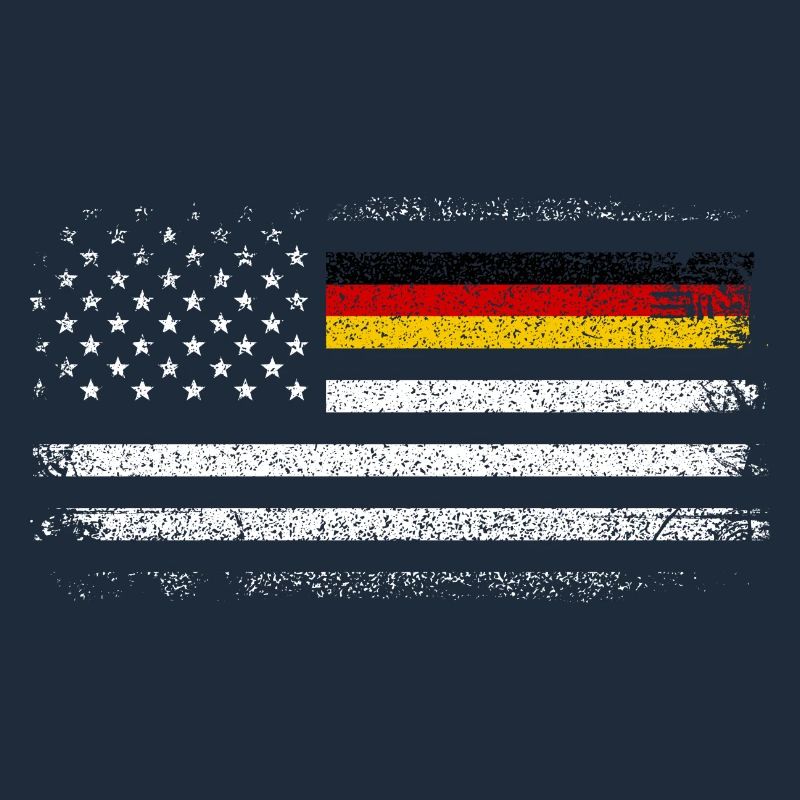 Distressed US German Flag Blend