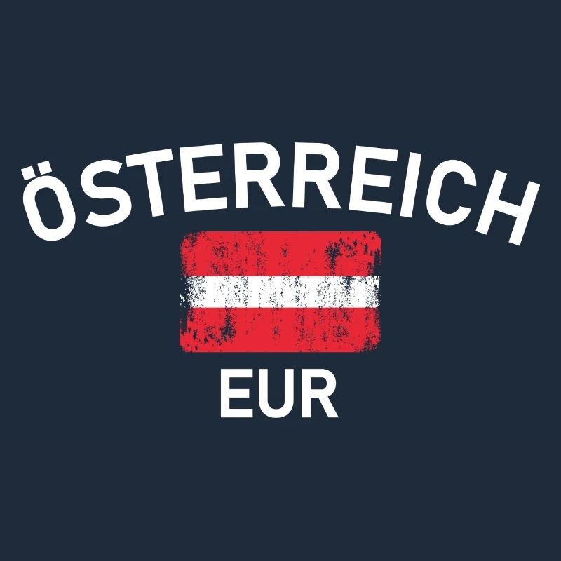 Austria Arc Flag Distressed Logo