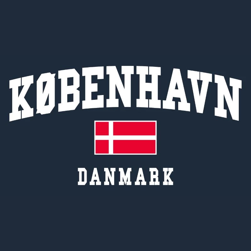 Dänemark Flagge mit kräftiger Schriftbogen