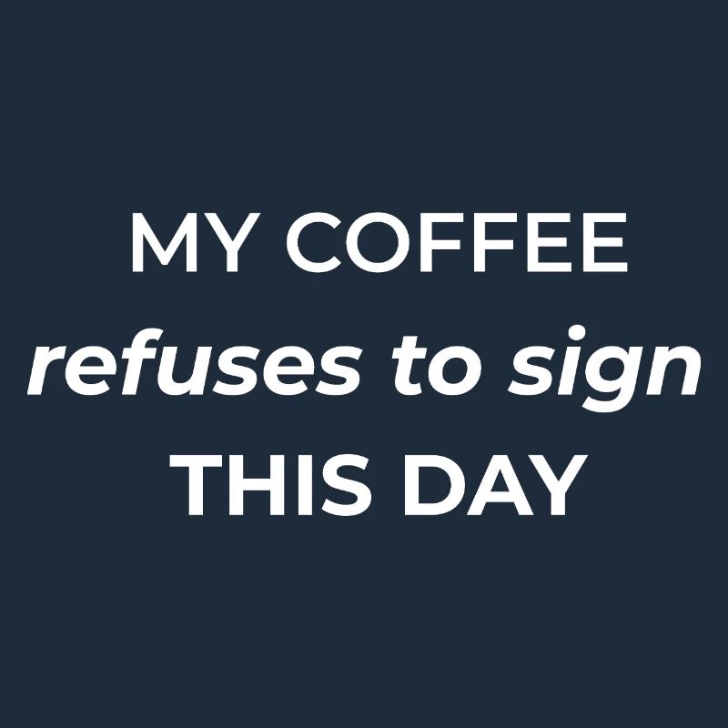 Mon café refuse de signer ce jour-là