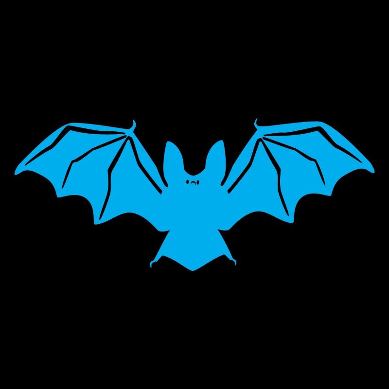Silhouette de chauve-souris bleue