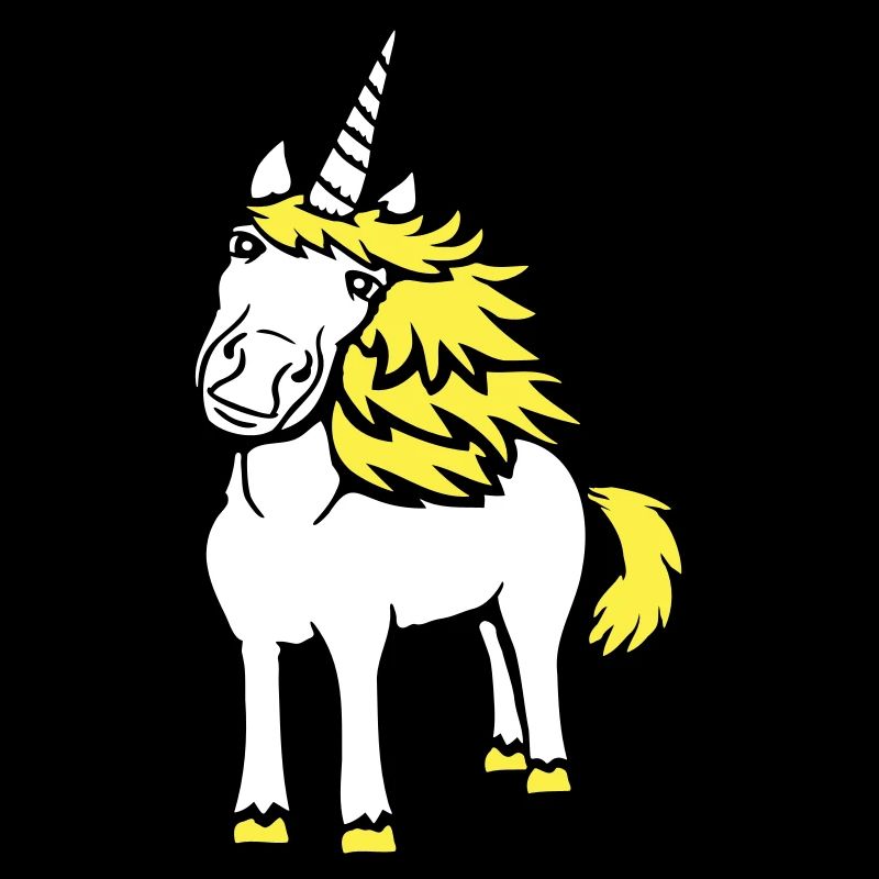 Einhorn Hübsche Haare Süß Freundlich Cartoon Pferd
