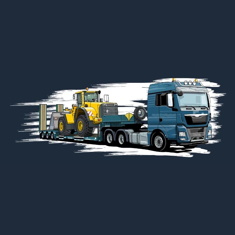 Low-loader with wheel loader