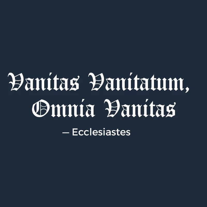 Vanitas Vanitatum Ecclésiaste Imprimé Tee