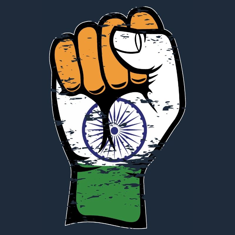Poing de drapeau de l’Inde utilisé
