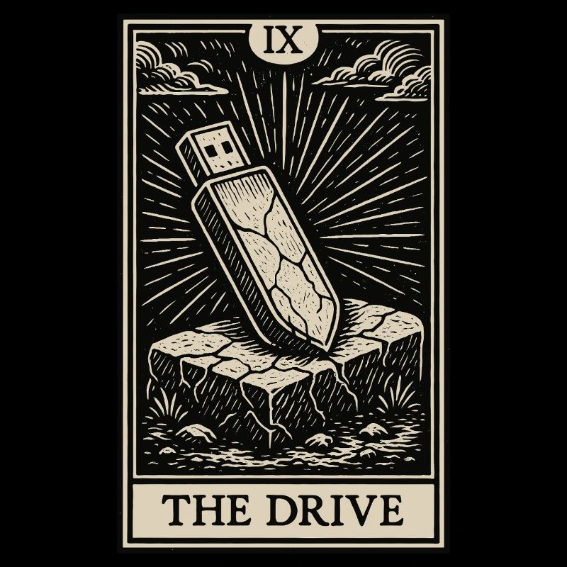 Le lecteur – Carte de tarot USB Datahoarder