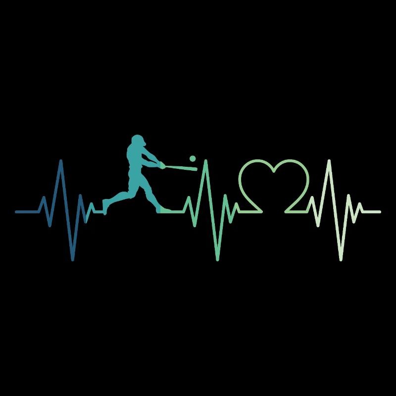 Baseball Baseball Heartbeat Baseball Player