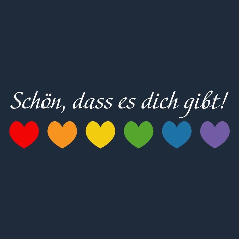 Regenbogenherzchen schoen dass es dich gibt white