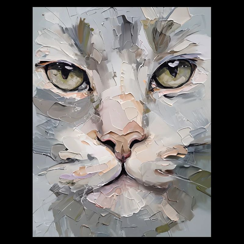 Luchs Gemälde Ölfarben Geschenk