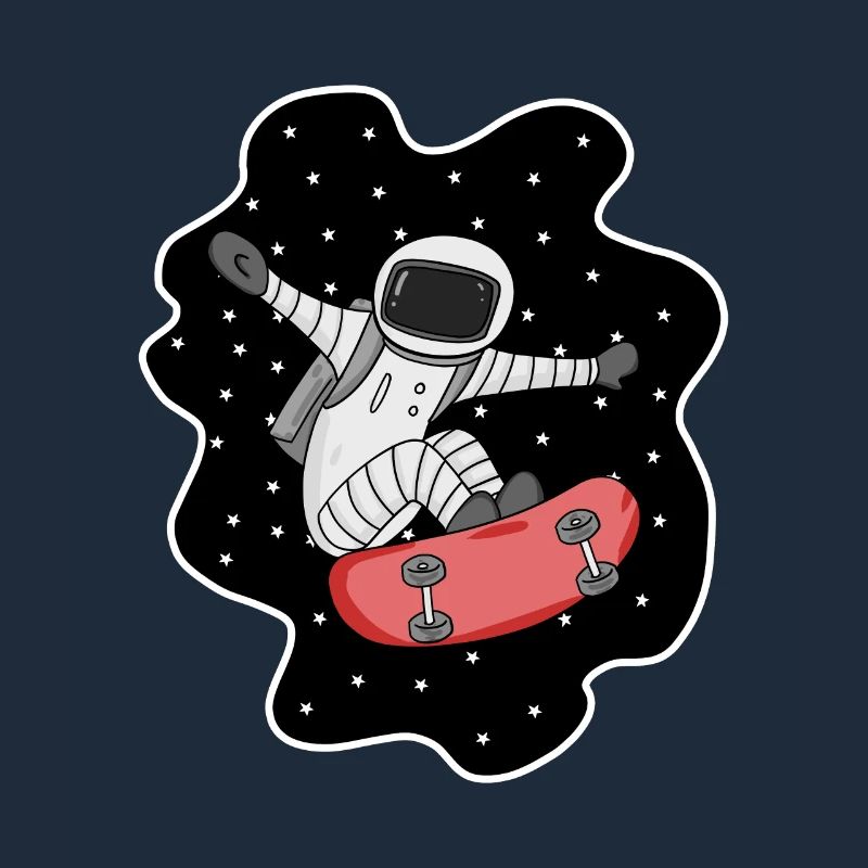 Astronaut skateboard space skateboarder