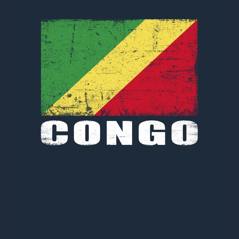 Drapeau du Congo Grunge Drapeau du Congo