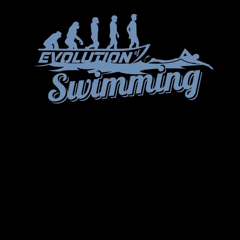 Evolution des Schwimmers der Schwimmerin