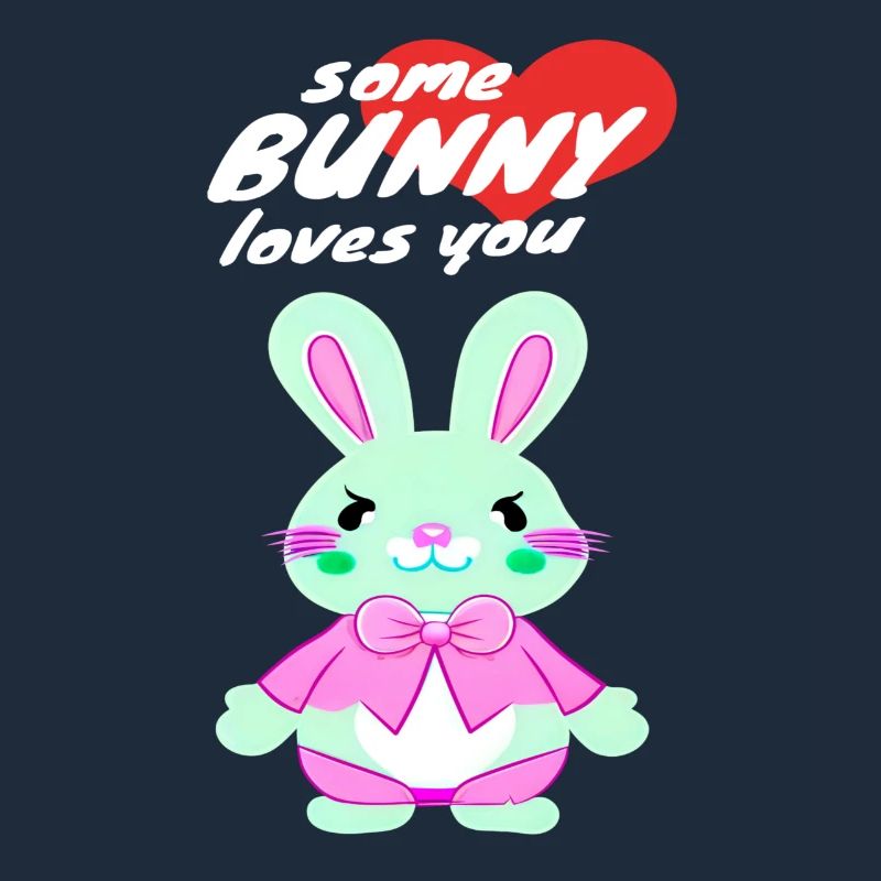 sweet Easter bunny with love message