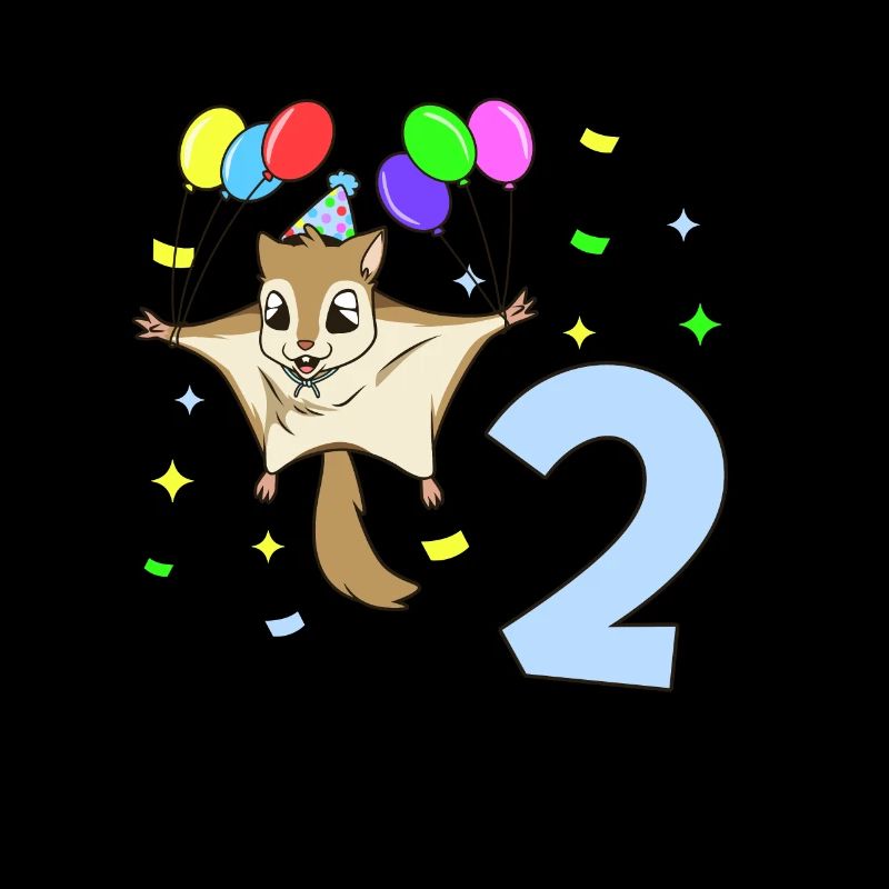 With flying squirrels - children's birthday 2 years