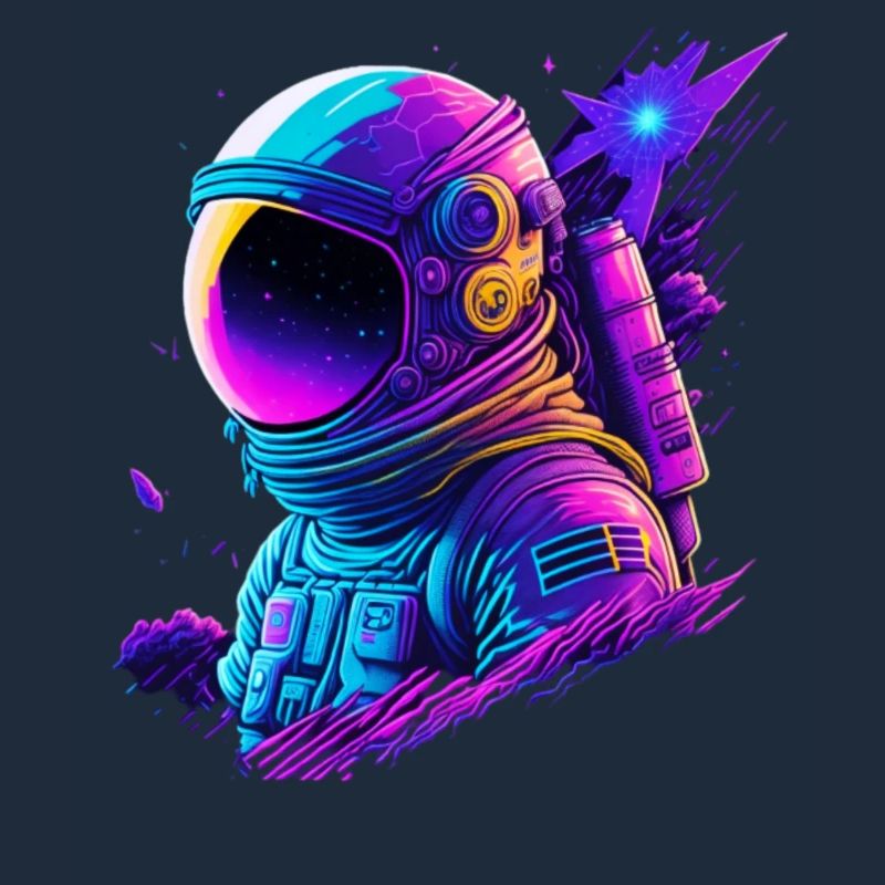 Synthwave Astronaut Space Explorer