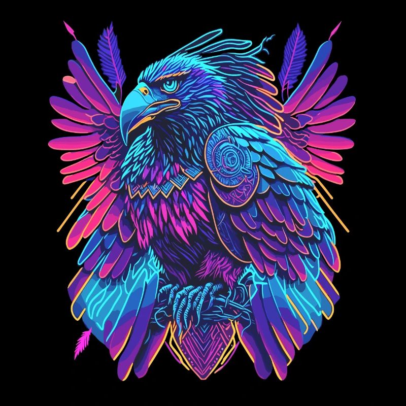 Neon Adler Synthwave Adler