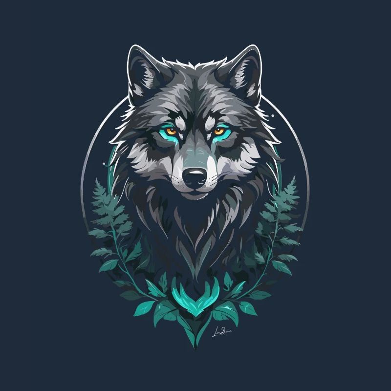 Wald Arktischer Wolf