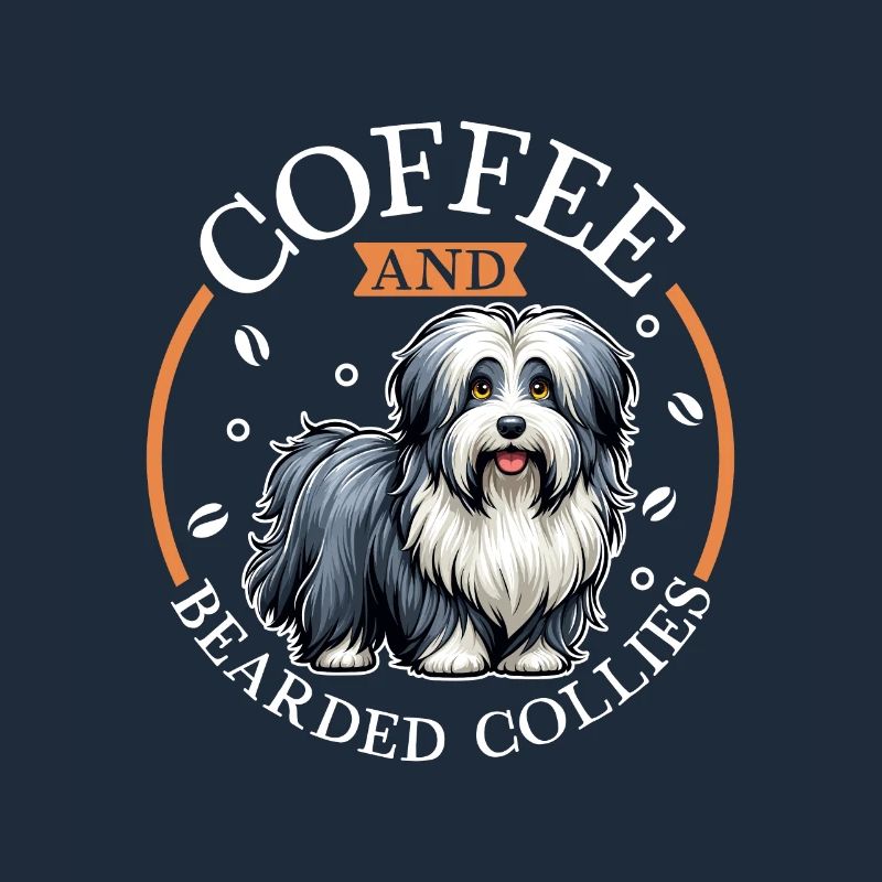 Coffee and Bearded Collie