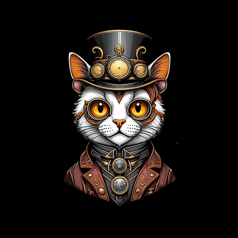 Chat steampunk