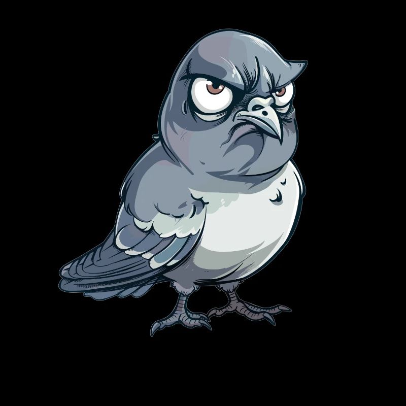 Grumpy Dove Comic Style