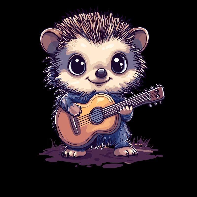 Guitar-playing hedgehog