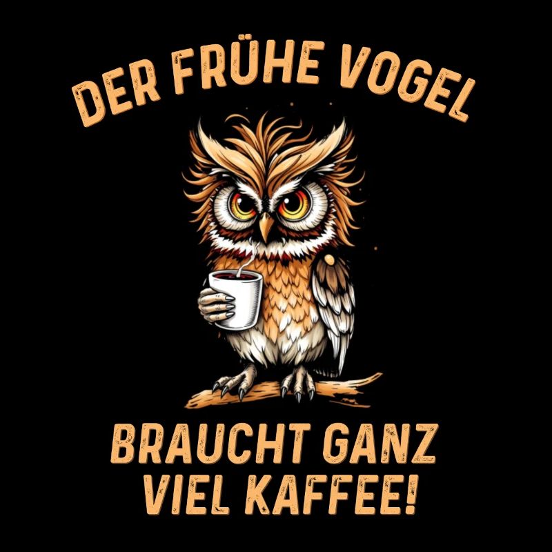 Kaffee Eule der frühe Vogel Spaß Morgenmuffel
