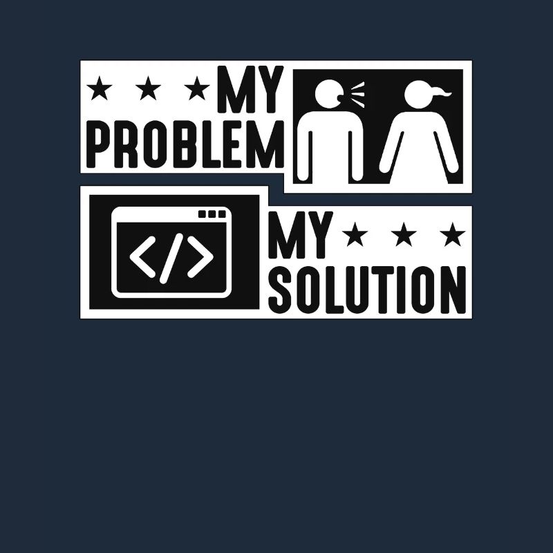 Online Coder My Problem My Solution Pictogram Mom