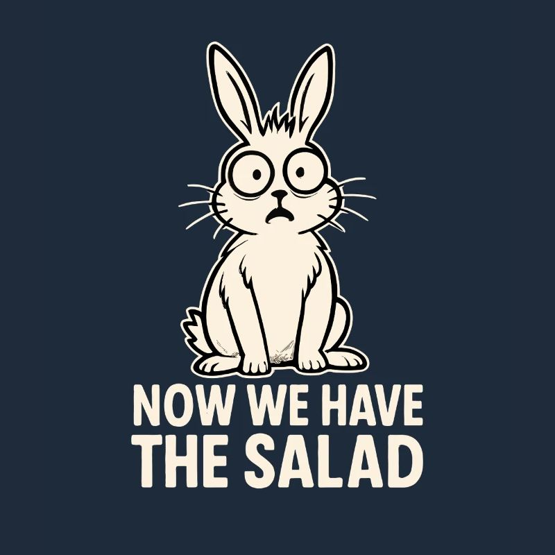 Conception de lapin drôle avec dicton