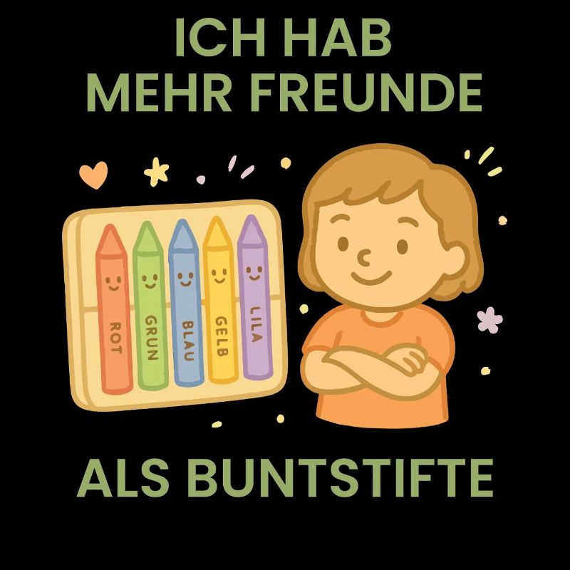 J’ai plus d’amis que de crayons de couleur dans le