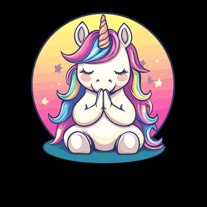 Meditierendes Einhorn