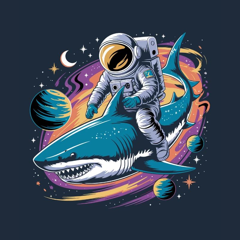 Cosmic Shark And Spaceman
