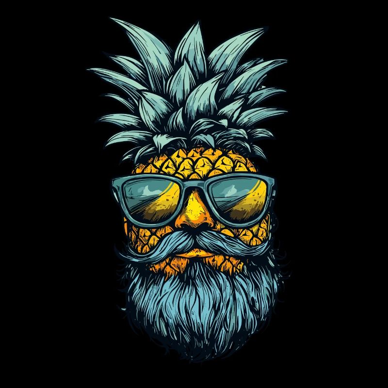 Ananas mit Bart