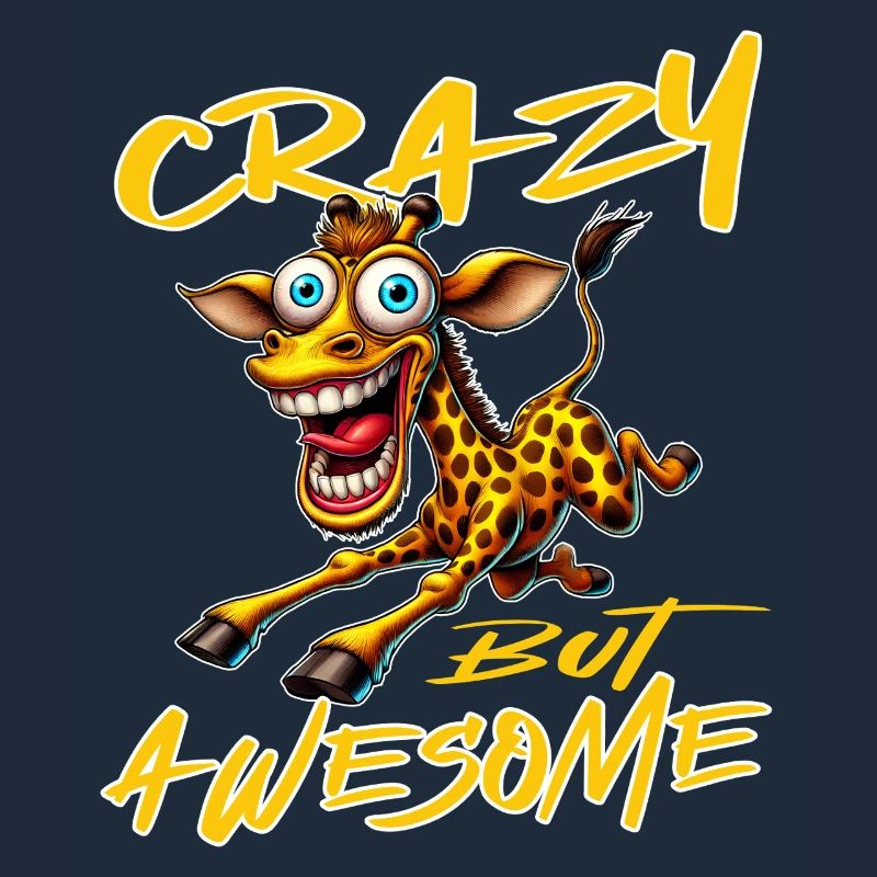 Crazy but Awesome Giraffe Comic Stil