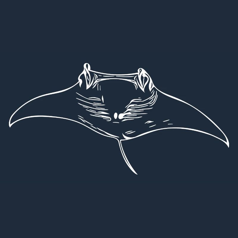 Manta rays gliding through water