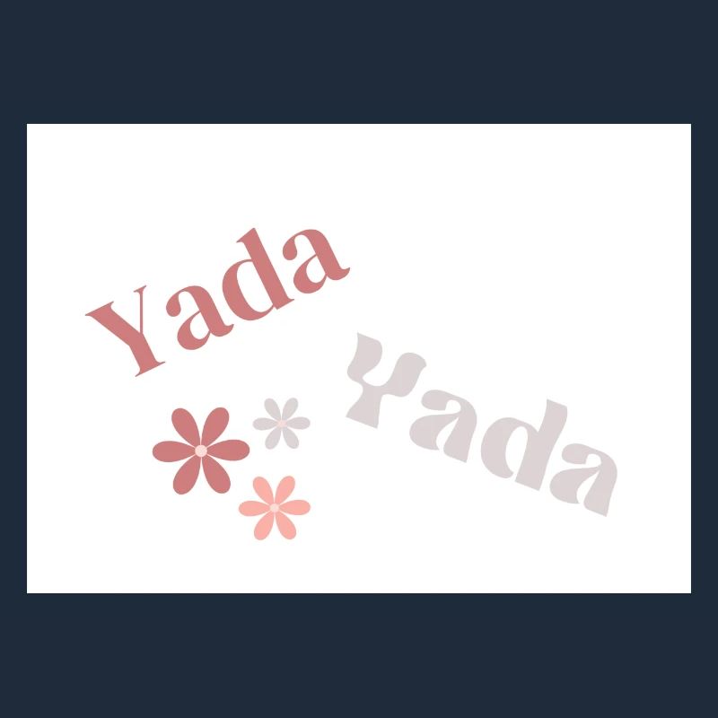 Yada Yada Typography, Simple Brown and Grey Words