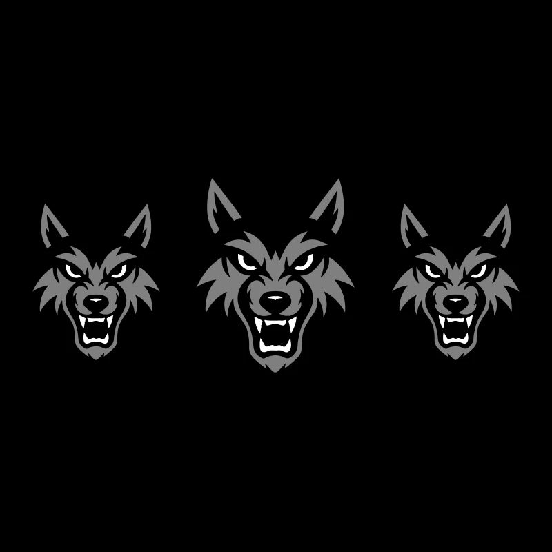 Wolf Kopf Gruppe Rudel