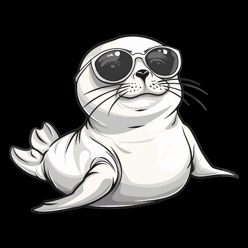 Coole Robbe mit Sonnenbrille