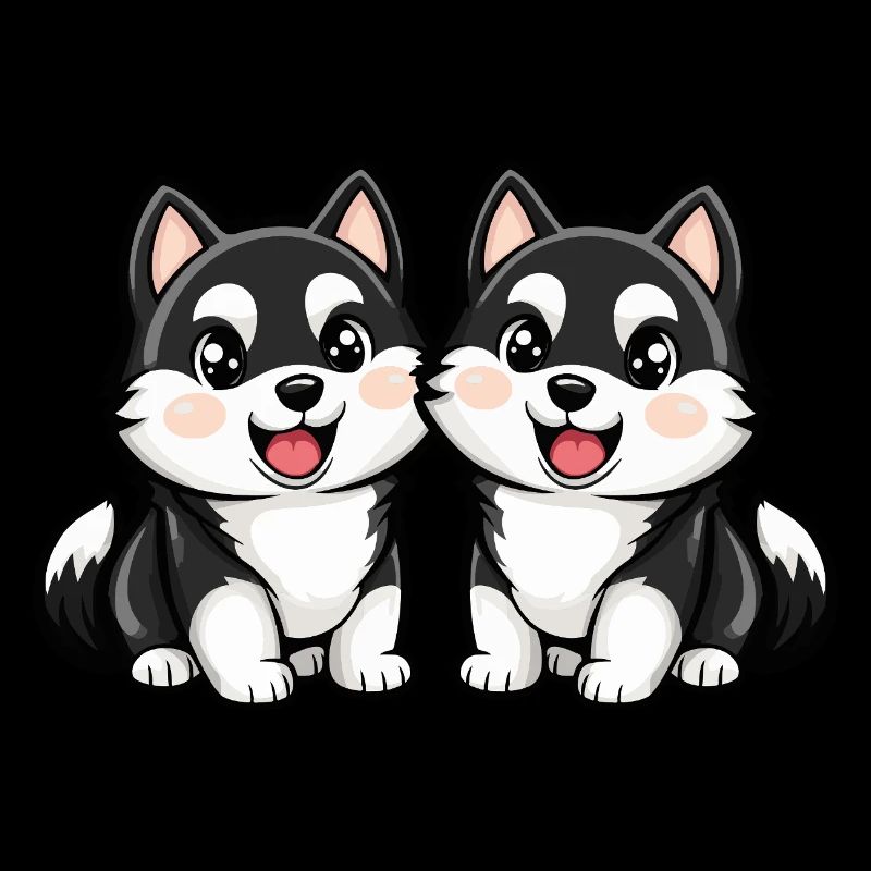 Husky Hund Comic