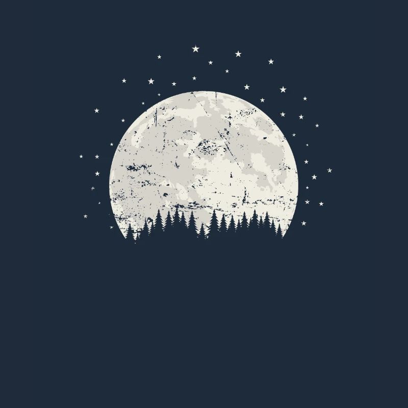Mond hinter den Bergen Himmel Licht