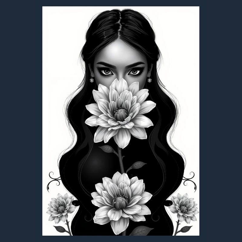 Frau der Blume