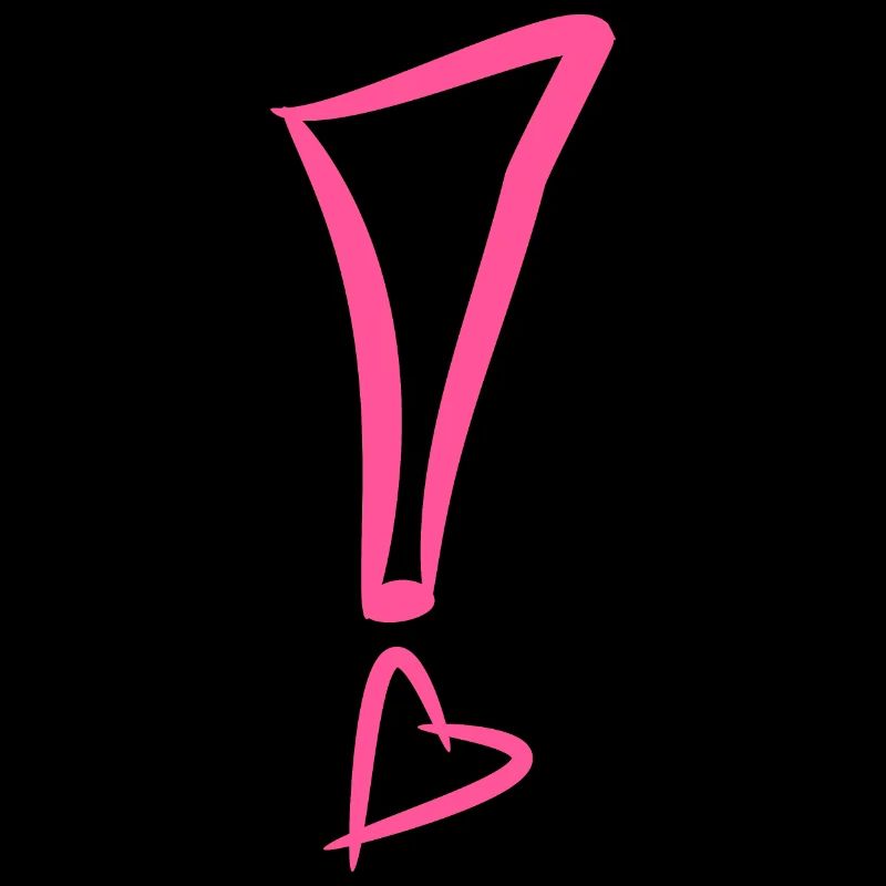 Exclamation mark with heart
