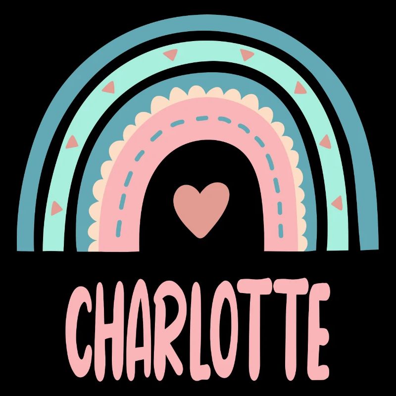 Charlotte Name Regenbogen Baby