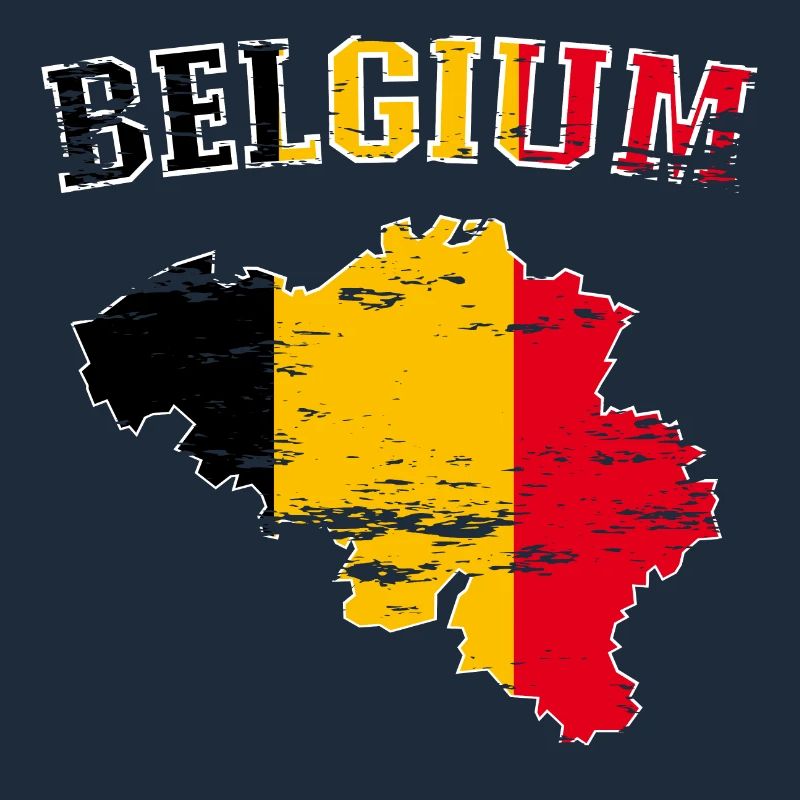 Belgium Wall Map Flag used