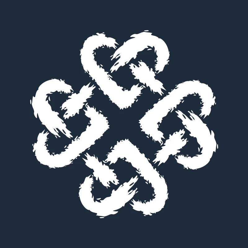 Celtic knot heart infinity white