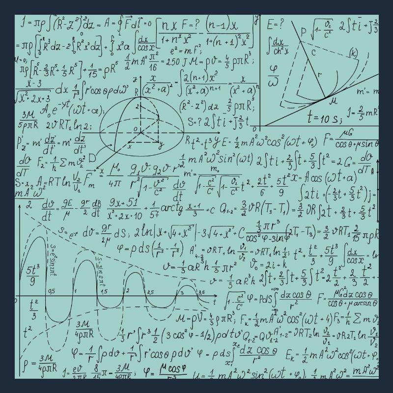 Math Equation Pattern, Math Formula Lover Gift