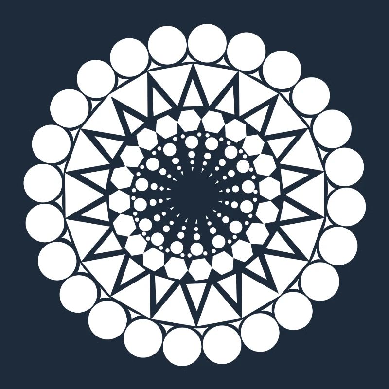 Triangle géométrique mandala forme de motif rond