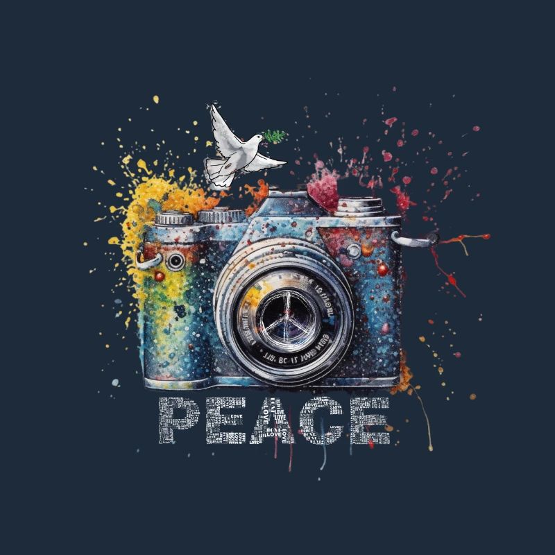 Paint Splash Photo Camera Peace Symbol Press