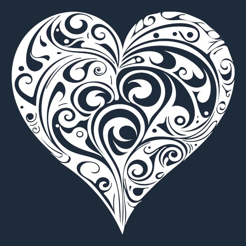 Geometrisches Verspieltes Tattoo Form Herz