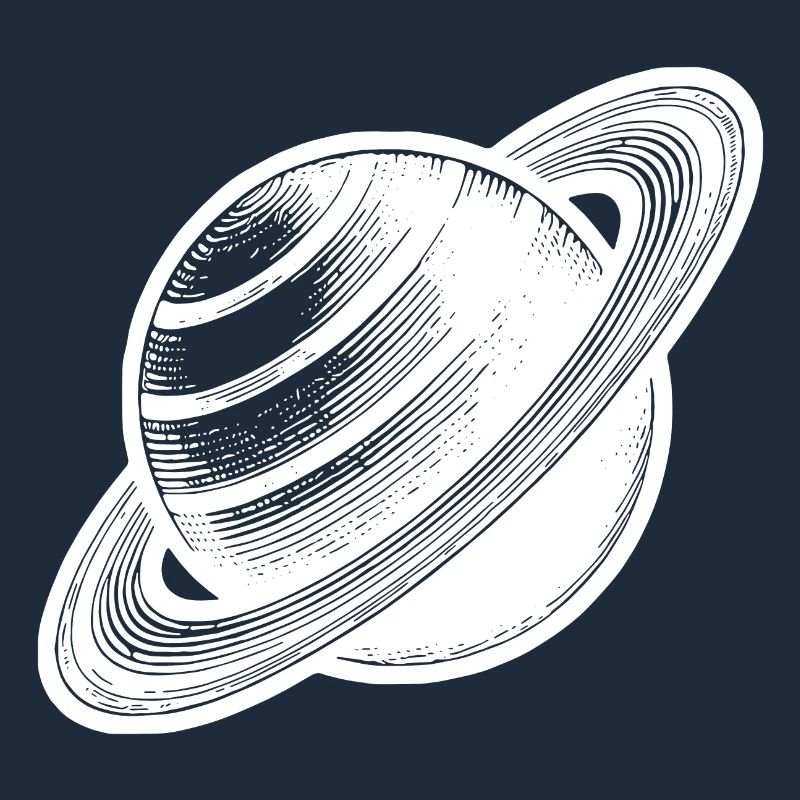Ringed planet Saturn with ring system in the solar system