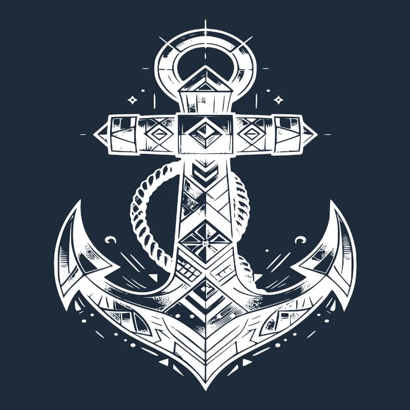 Classic Tattoo Anchor Elegant Sketches Style